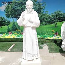 Catholic Saint White Marble Statues Of