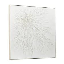Cosmoliving By Cosmopolitan Contemporary Canvas Framed Wall Art White