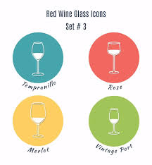 Set Of Hand Drawn Wine Glasses Stock