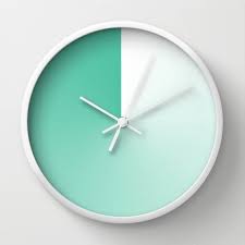 Mint Shade Wall Clock Minimalist Clock