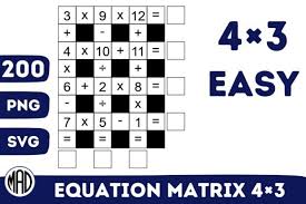 Equation Matrix Easy Mode 4 3 Grid
