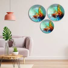 Semi Abstract Wall Plates Painting Set