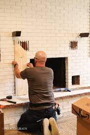 Our Brick Fireplace Makeover The Wood