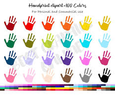 Hand Prints Icon Clipart Painted Hands