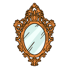 Round Wall Mirror Ornate Ilration