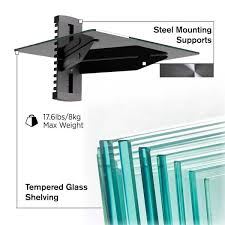 Tempered Glass Av Wall Shelf Fsh1