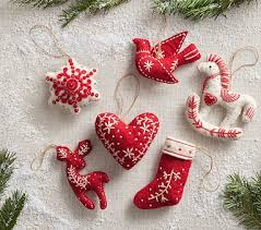 Felted Nordic Icon Ornaments Set Of 6