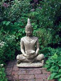 Peaceful Buddha Stone Garden Statue