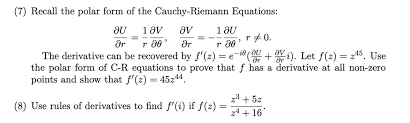 Cauchy Riemann Equations