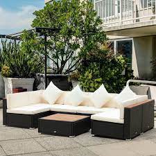 Pe Rattan Sectional Sofa Set Outdoor