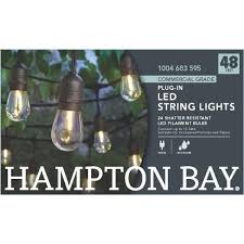 Hampton Bay 24 Light Indoor Outdoor 48 String Light With Led Bulbs