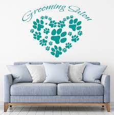 Animal Paw Prints Wall Decals Grooming