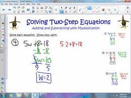 Solving Two Step Equations Adding Or
