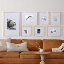 The Over The Sofa Classic Gallery Frames Set Wood Walnut Set Of 7 West Elm