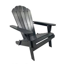 Graphite Folding Wood Patio Adirondack Chair 2 Pack