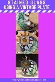 Vintage Plate In Stained Glass Agates