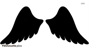 Cartoon Angel Wings Icon Silhouette