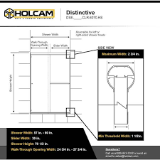 Holcam Distinctive 60 In X 70 5 In Semi Frameless Sliding Shower Door In Matte Black