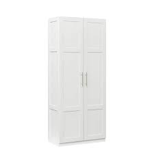 White Modern High Wardrobe With 2 Door