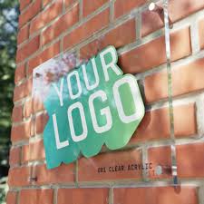 Outdoor Printed Logo On Clear Acrylic