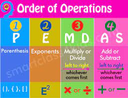 Order Of Operations In Math Pemdas