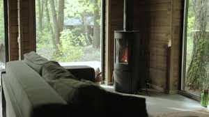 Living Room With Fire Stock Footage