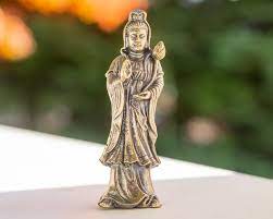 Brass Buddhist Statue Kuan Yin Staue