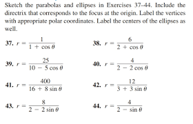 Sketch The Parabolas And Ellipses In