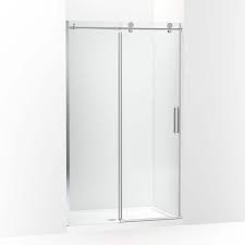Kohler K 707625 8l Shp Cursiva Sliding Shower Door 78 H X 44 1 8 47 7 8 W With 5 16 Thick Crystal Clear Glass