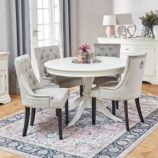 Wilmslow White Round Dining Table With