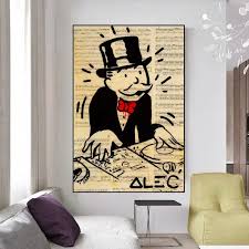 Alec Monopoly Dj Icon Art Canvas Print