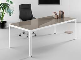 Hype Lacquered Glass Office Desk By