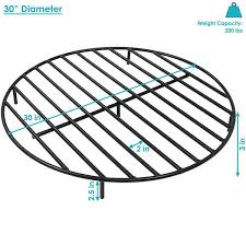 Sunnydaze Round Steel Outdoor Fire Pit Grate 30 Inch