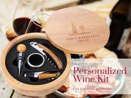 Laser Engraved Design Wine Gift Set