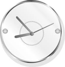 Metallic Clock Icon Design Stock Photo