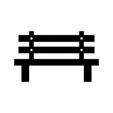 Park Bench Icon Silhouette Garden Seat