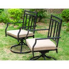 Phi Villa Black 9 Piece Metal Patio