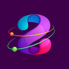 Z Letter Logo With Atoms Orbits Font