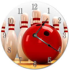 10 5 Bowling Ball And Pins Clock Living