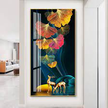 Modern Entrance Artwork Gold Leaf