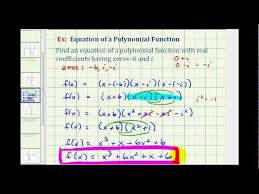 Find A Degree 3 Polynomial Function