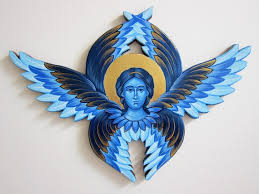 Seraph Cherub Angel Icon Hand Painted
