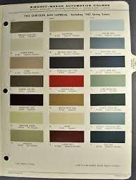 1963 Chrysler Paint Chip Colors Folder