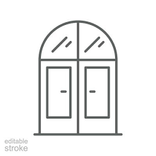 Arch Door Icon Simple Outline Style