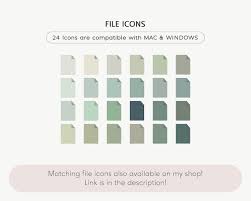 Mac Folder Icons Sage Green Color