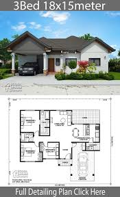 Home Design Plan 14x18m With 3 Bedrooms