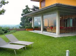 Patio Closed Off With Folding Glass