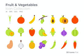 Fruit Vegetables Color Icon Get It