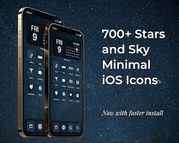 700 Stars Night Sky Ios Icon Pack All
