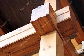 glued laminated timber stock photo